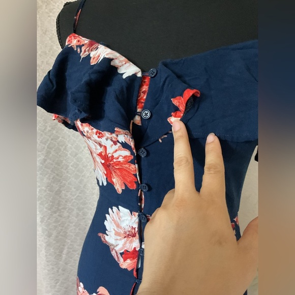 Floral Ruffle Strap Maxi Dress - Picture 5 of 14